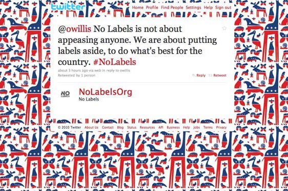 No Labels Twitter page last night.